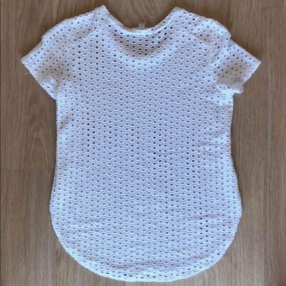 Aritzia Wilfred Capucine Eyelet T-shirt White - Picture 4 of 10